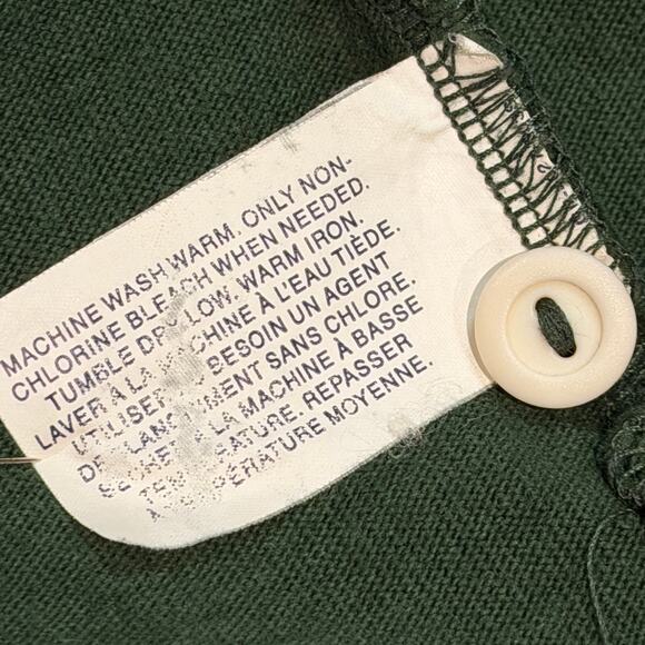 VINTAGE Y2K Gap Classic 100% Cotton Rugby Shirt in Forest Green Size XXL - Picture 6 of 6